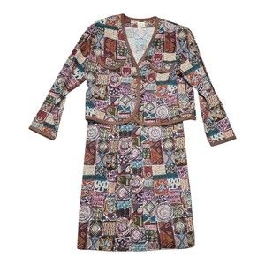 IVY Wear Ladies Skirt & Jacket Vintage Size Small Elastic Waist Shoulder Pads